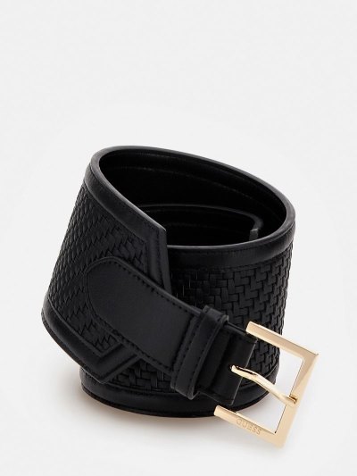 Guess Abey Braided Belt Kadın Kemer Siyah | TR-005969