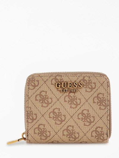 Guess Alexie 4g Logo Mini Kadın Cüzdan Bej Rengi | TR-429500