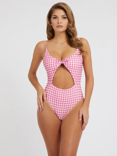 Guess All Over Print Kadın One Piece Swimsuits Pembe | TR-938383