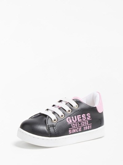 Guess Andrea Logo Erkek Spor Ayakkabı Pembe | TR-794946