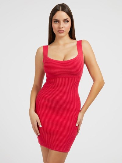 Guess Bodycon Kazak Kadın Elbise Pembe | TR-930554