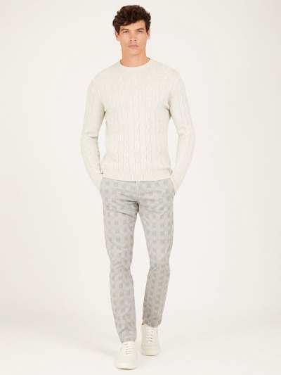 Guess Cable-knit Erkek Süveter Gri | TR-758389