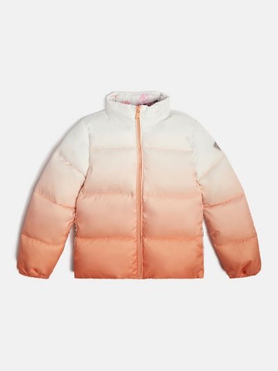 Guess Color Gradient Çocuk Puffer Jacket Turuncu | TR-115457