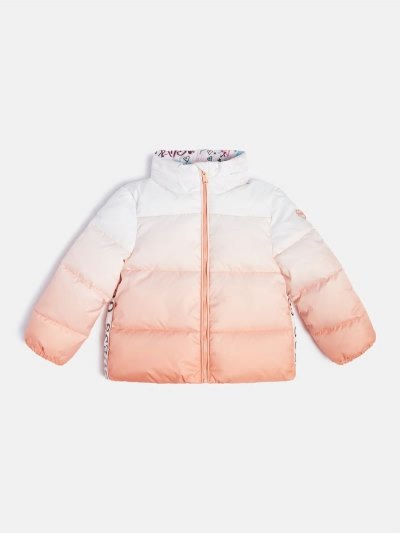 Guess Color Gradient Çocuk Puffer Jacket Turuncu | TR-710839