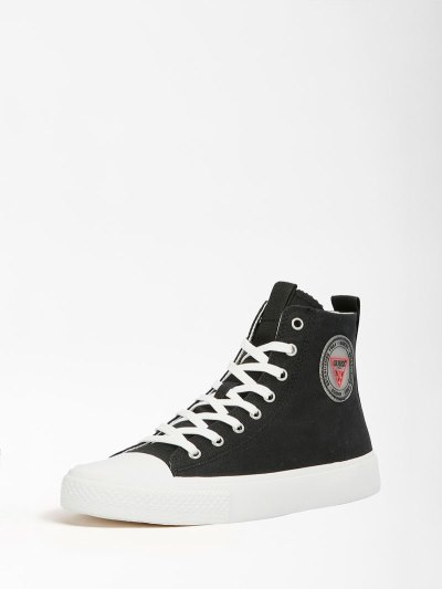 Guess Ederla Kadın High Top Sneakers Siyah | TR-064726