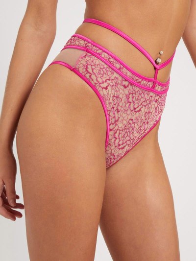 Guess Embroidery Mesh Slip Kadın İç Giyim Pembe | TR-784057