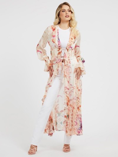 Guess Floral Duster Kadın Elbise Renkli | TR-851831