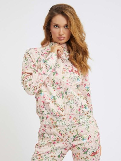 Guess Floral Print Kadın Tişörtü Pembe | TR-810255