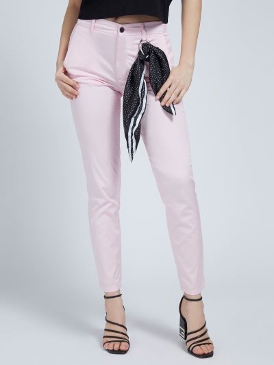 Guess Foulard Slim Fit Kadın Pantolonlar Pembe | TR-094002