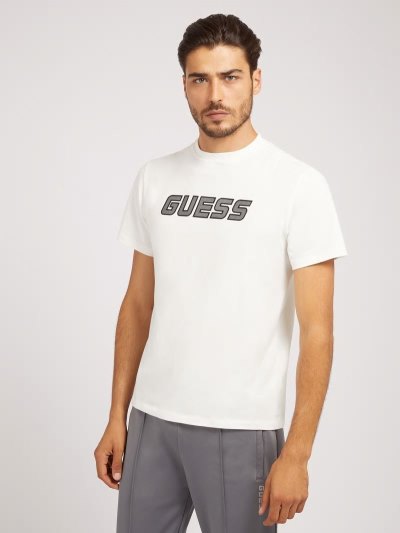 Guess Front Lgoo Erkek Tişört Beyaz | TR-417467