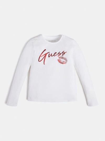 Guess Front Logo Çocuk Tişört Beyaz | TR-080051