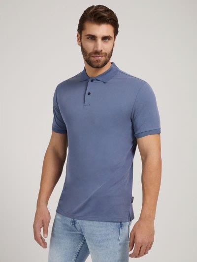 Guess Front Pocket Polo Erkek Polo Gömlek Gri | TR-311055