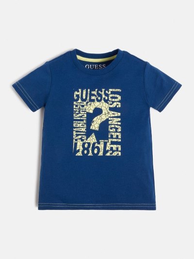 Guess Front Print Çocuk Tişört Mavi | TR-293108