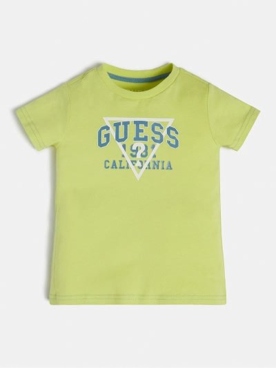 Guess Front Triangle Logo Çocuk Tişört Yeşil | TR-217485