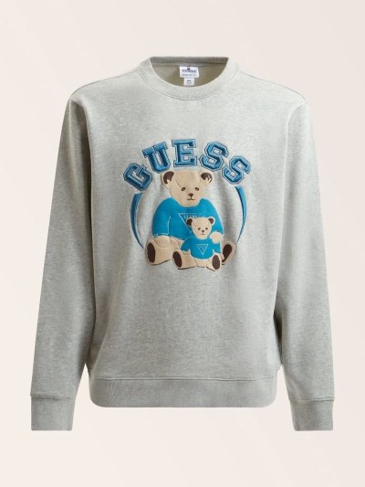 Guess Front-logo Erkek Tişörtü Gri | TR-045278