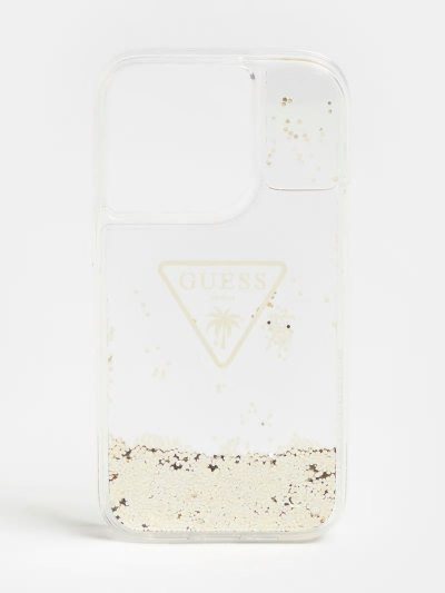 Guess Iphone 14 Pro Glitter Kadın Cover Beyaz | TR-012742