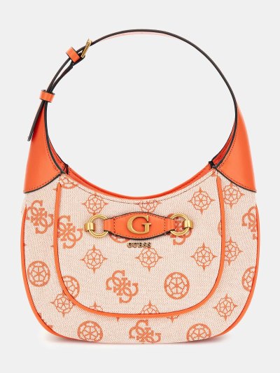 Guess Izzy Peony 4g Logo Kadın Hobo Çanta Turuncu | TR-705313