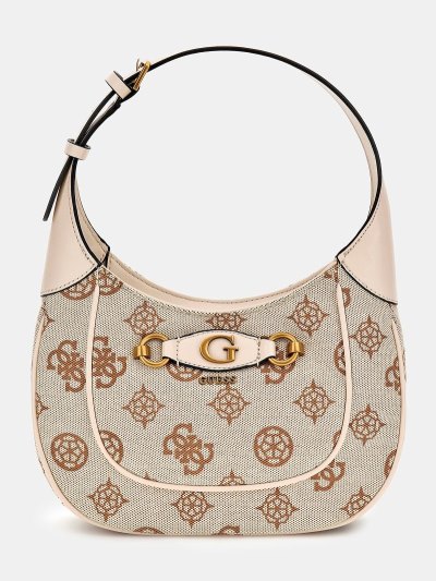 Guess Izzy Peony 4g Logo Kadın Hobo Çanta Bej Rengi | TR-856629