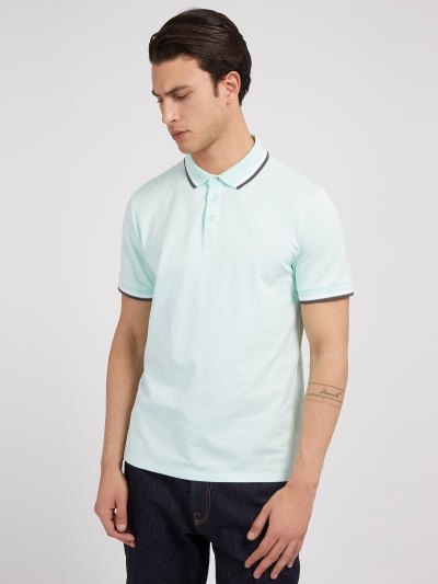 Guess Klasik Polo Erkek Polo Gömlek Açık Mavi | TR-812753