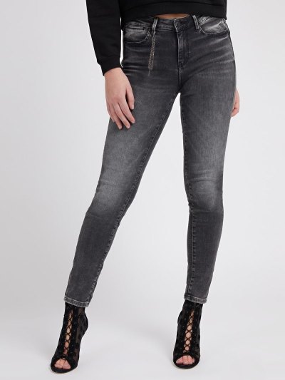 Guess Kot Pantolon Jegging Fit Kadın Giyim Gri | TR-743469