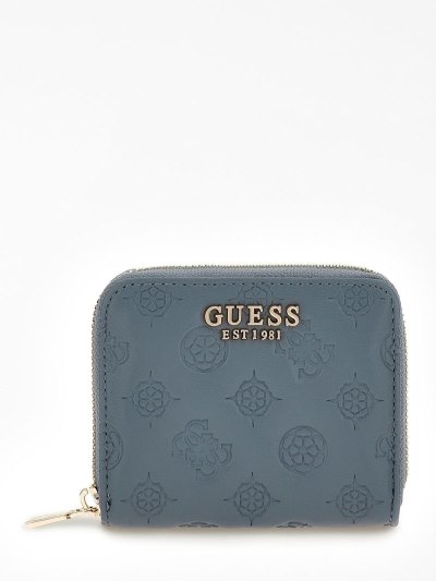 Guess La Femme Debossed-logo Mini Kadın Cüzdan Açık Mavi | TR-154908