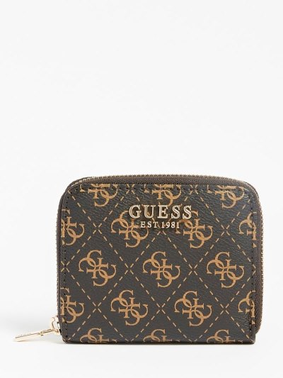 Guess Laurel 4g Logo Mini Kadın Cüzdan Kahverengi | TR-168027