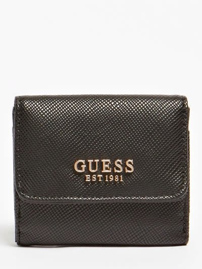 Guess Laurel Saffiano Credit Kadın Kartlık Siyah | TR-089491