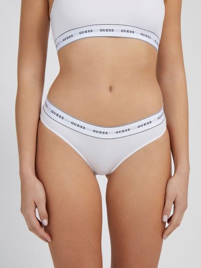 Guess Logo Band Brief Kadın Külot Beyaz | TR-296333