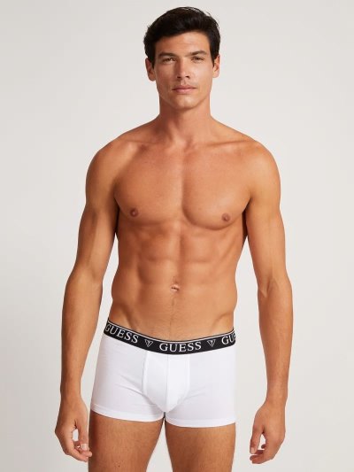 Guess Logo Elastic Erkek Boxers Beyaz | TR-004992