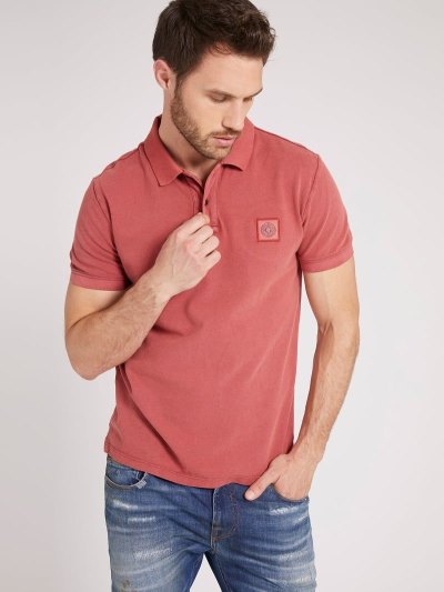 Guess Logo Erkek Polo Gömlek Kırmızı | TR-044765