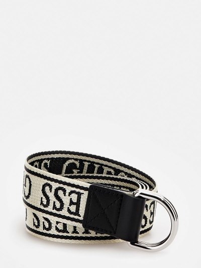 Guess Logo Lettering Belt Kadın Kemer Krema | TR-899266