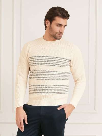 Guess Marciano Crew Neck Erkek Kazak Mavi | TR-278649