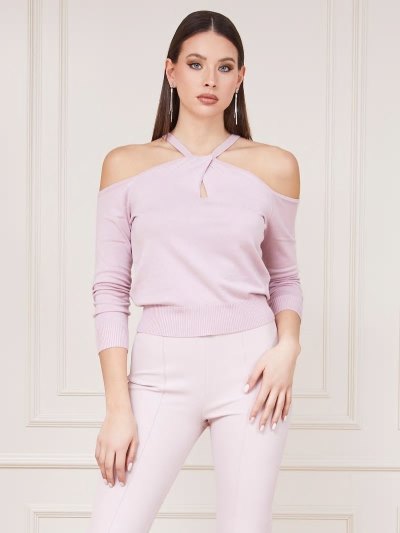 Guess Marciano Off-shoulder Kadın Kazak Pembe | TR-001059