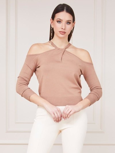 Guess Marciano Off-shoulder Kadın Kazak Haki | TR-081110