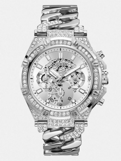 Guess Multi-function Crystal Erkek Saat Gümüş | TR-312902