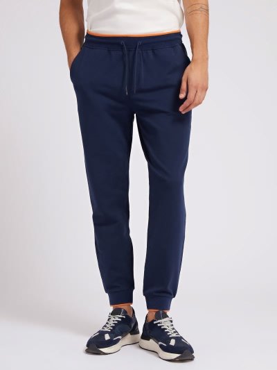 Guess Pantolonlar Side Logo Jogger Pant Erkek Jogger Pantolon Mavi | TR-790261