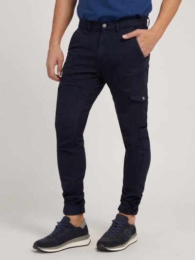 Guess Pantolonlar Slim Fit Cargo Erkek Pantolonlar Mavi | TR-860414