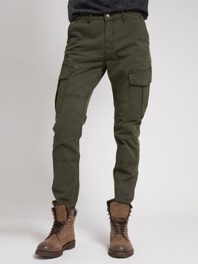 Guess Pockets Slim Cargo Erkek Pantolonlar Yeşil | TR-856060