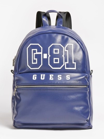 Guess Quarto Logo Erkek Sırt Çantaları Mavi | TR-998820