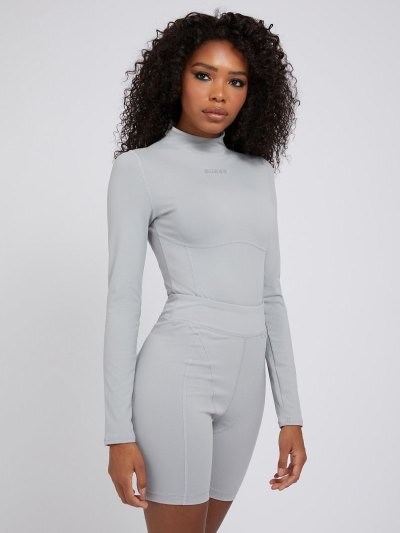 Guess Reflective Body Kadın Bodysuit Gri | TR-269273