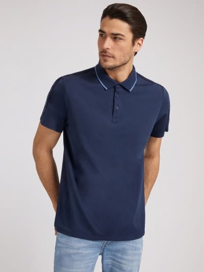 Guess Regular Fit Erkek Polo Gömlek Mavi | TR-641983