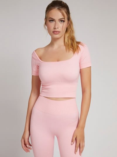 Guess Seamless Crop Kadın Üstler Açık Pembe | TR-550578