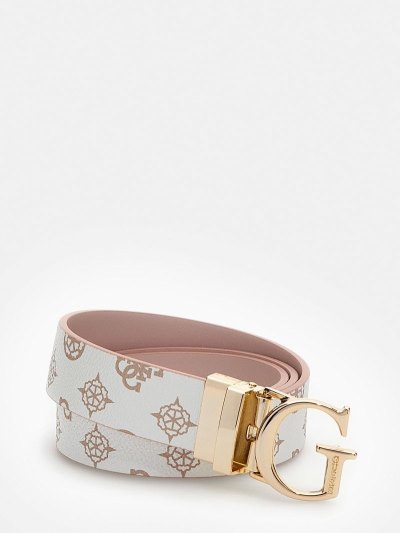 Guess Tiberi 4g Peony Logo Belt Kadın Kemer Açık Pembe | TR-142678