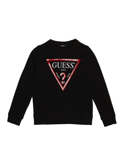 Guess Triangle Logo Çocuk Tişörtü Siyah | TR-203772