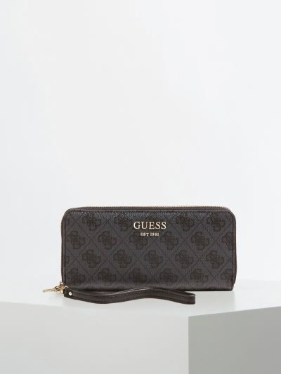 Guess Vikky Logo Kadın Cüzdan Koyu Gri | TR-750601