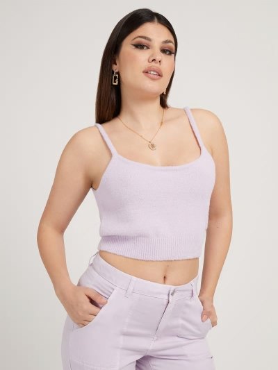 Guess Viscose Bland Tank Kadın Kazak Lilac | TR-974466