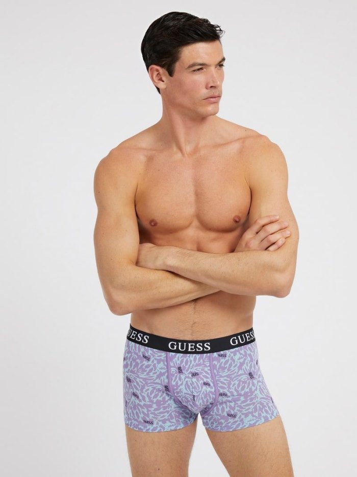 Guess 3 Pack Logo Erkek Boxers Renkli | TR-472476