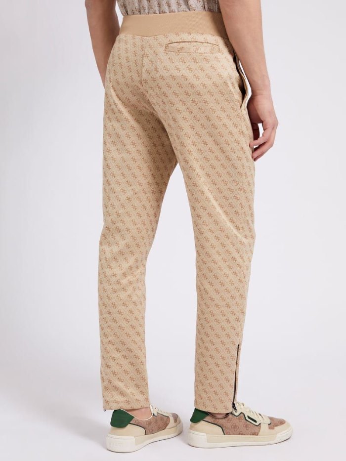 Guess All Over Logo Jogger Pant Erkek Jogger Pantolon Bej Rengi | TR-735694