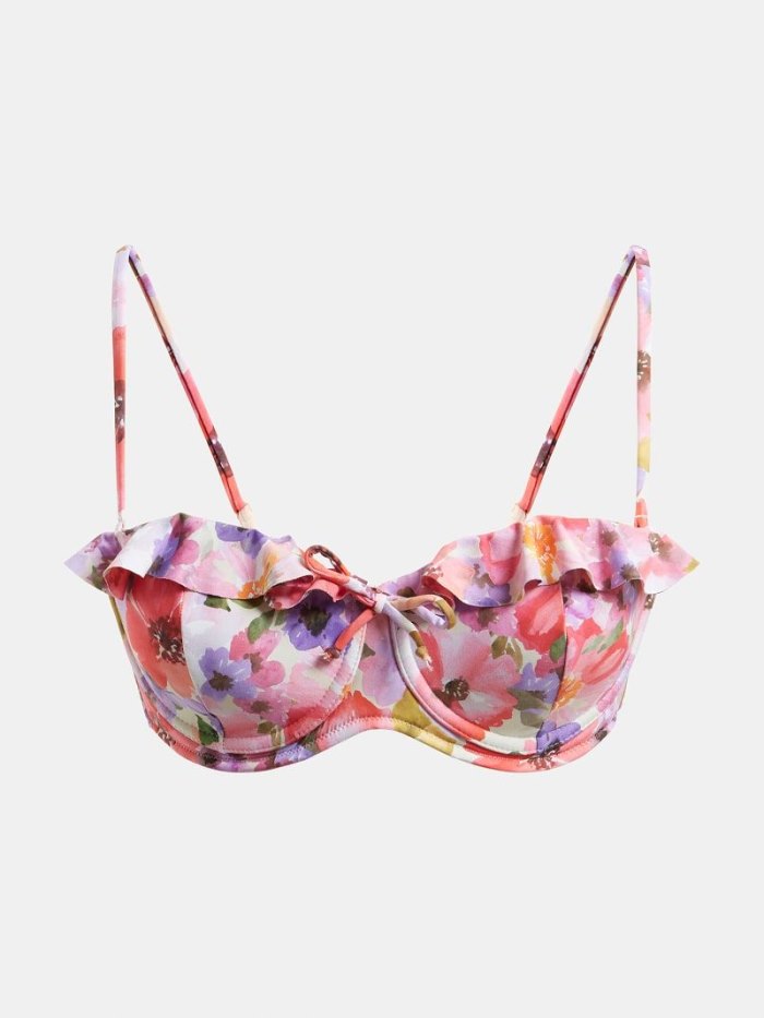 Guess All Over Print Balconette Kadın Bikini Floral Fantasy | TR-804838