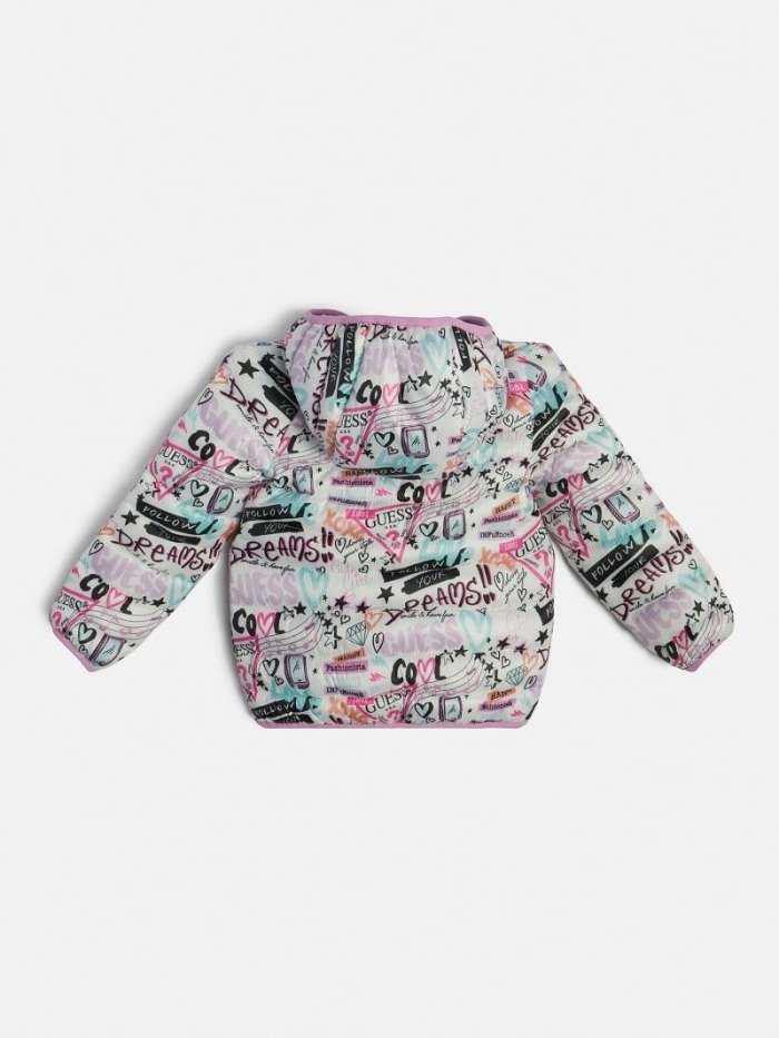 Guess All Over Print Çocuk Puffer Jacket Renkli | TR-899611